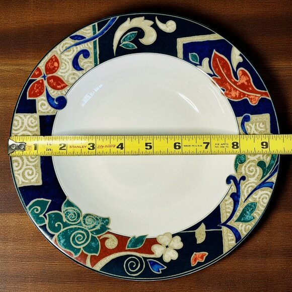 4 Pc. Christopher Stuart Optima HK201 Pasha's Palace Rimmed Soup Bowls 9.5" - Picture 9 of 15